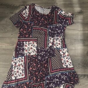 Croft & Barrow Multicolor Patchwork Dress